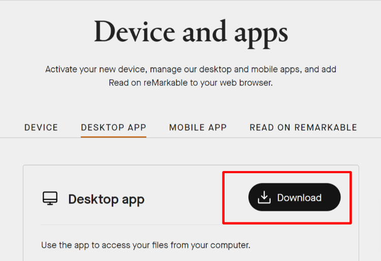 reMarkable desktop app
