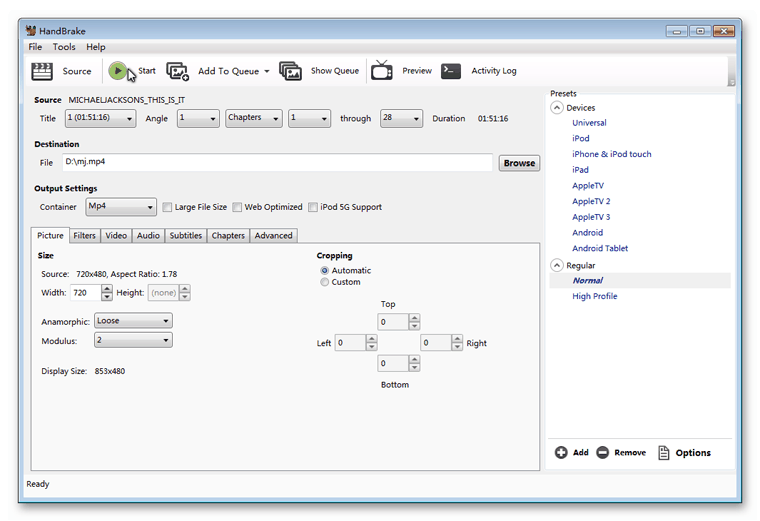 handbrake rip dvd to itunes