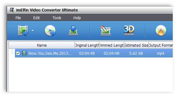 import mp4 file to imelfin video converter ultimate