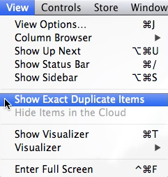 Choose duplicates items option