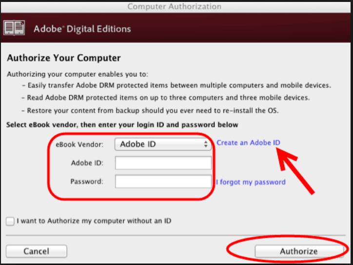 create adobe id