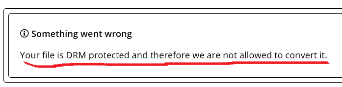 not support kindle drm file