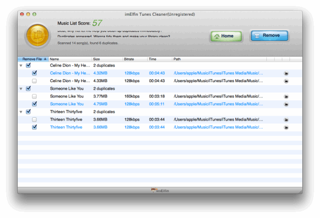 iTunes duplicate remover