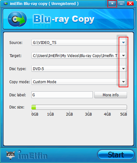 imElfin Bluray layout