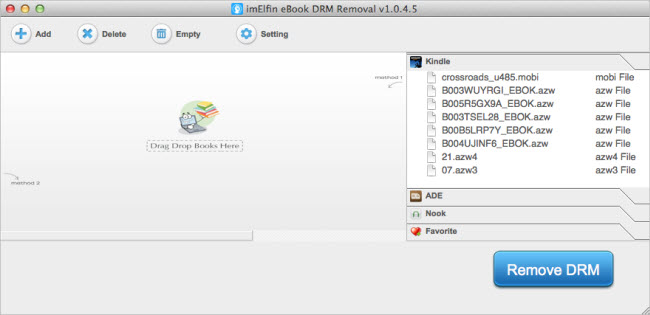 imElfin eBook DRM Removal for Mac