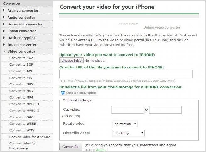 online convert video for iphone