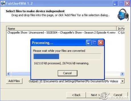 remove DRM from WMV using FairUse4WM