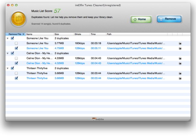 remove duplicate music in itunes