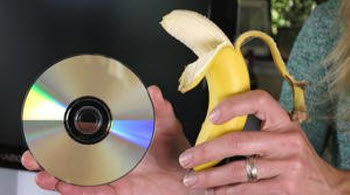 remove scratches from dvd with a banana