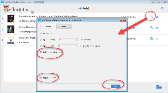 split audible into chapters