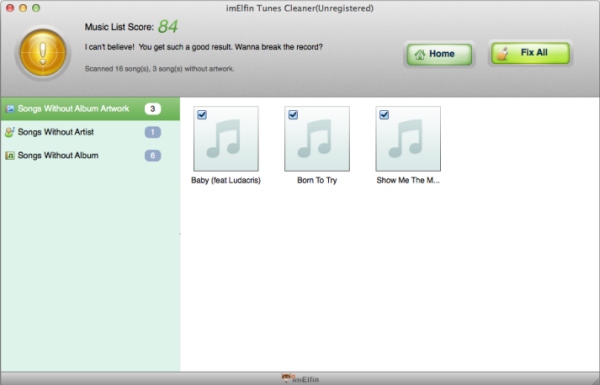 tag songs in iTunes with imElfin Tunes Cleaner